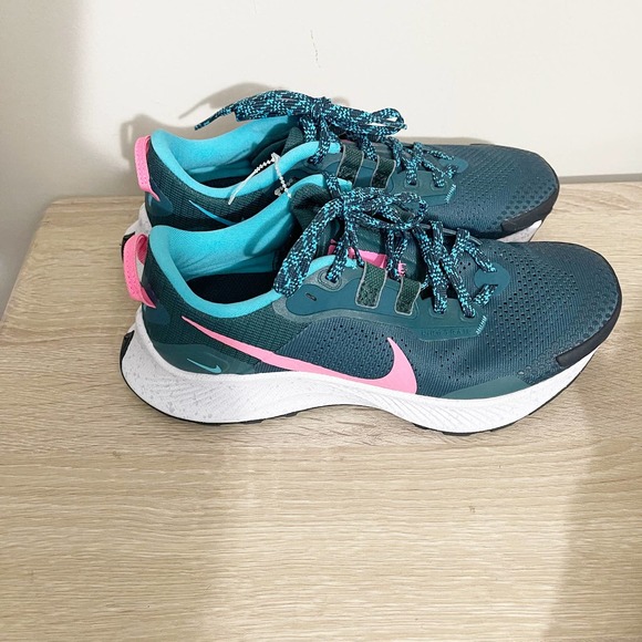 NEW Nike Pegasus Trail 3 Gore-Tex Sneakers Dark Teal Green/Pink Glow Size 6.5 - Picture 10 of 10